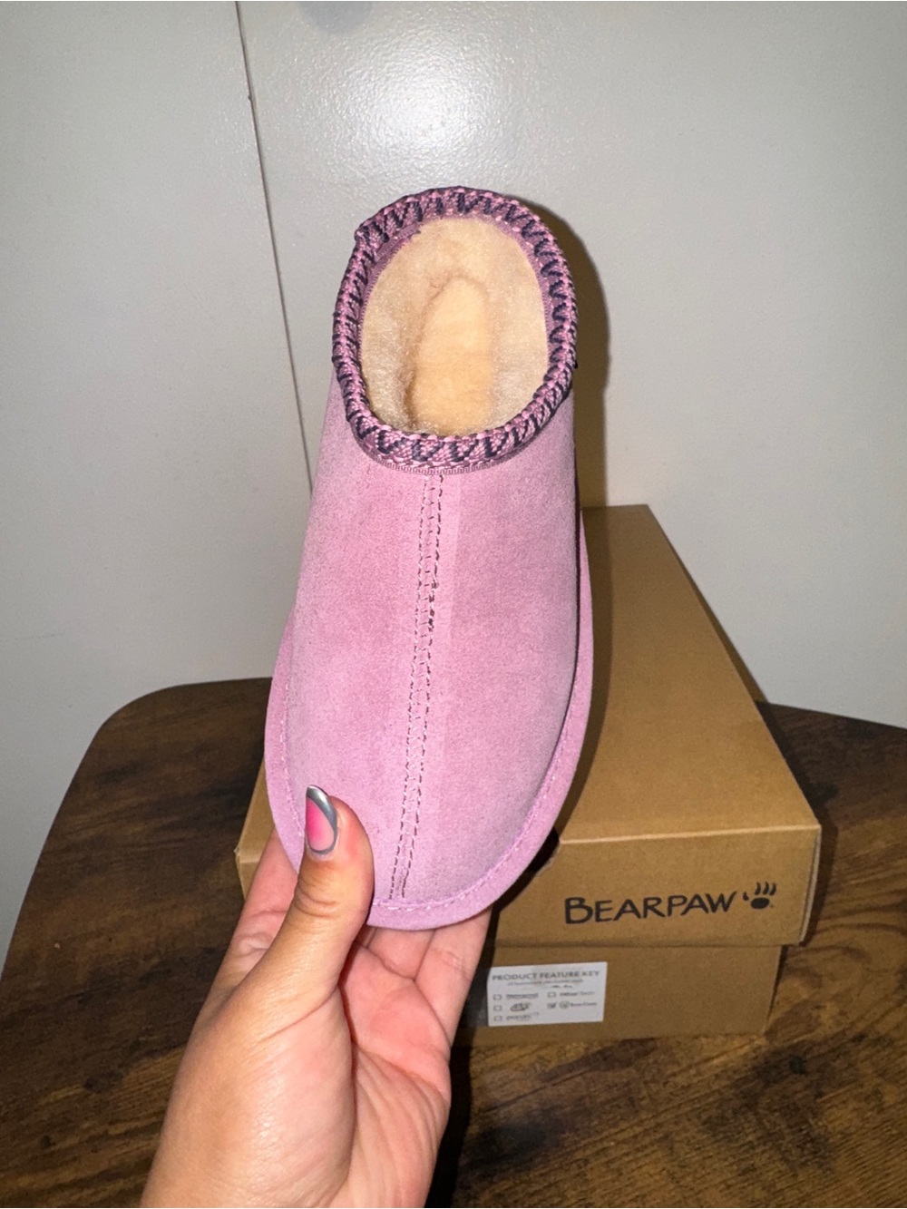Bearpaw kids slip on boots sz 1 - Picture 2 of 4